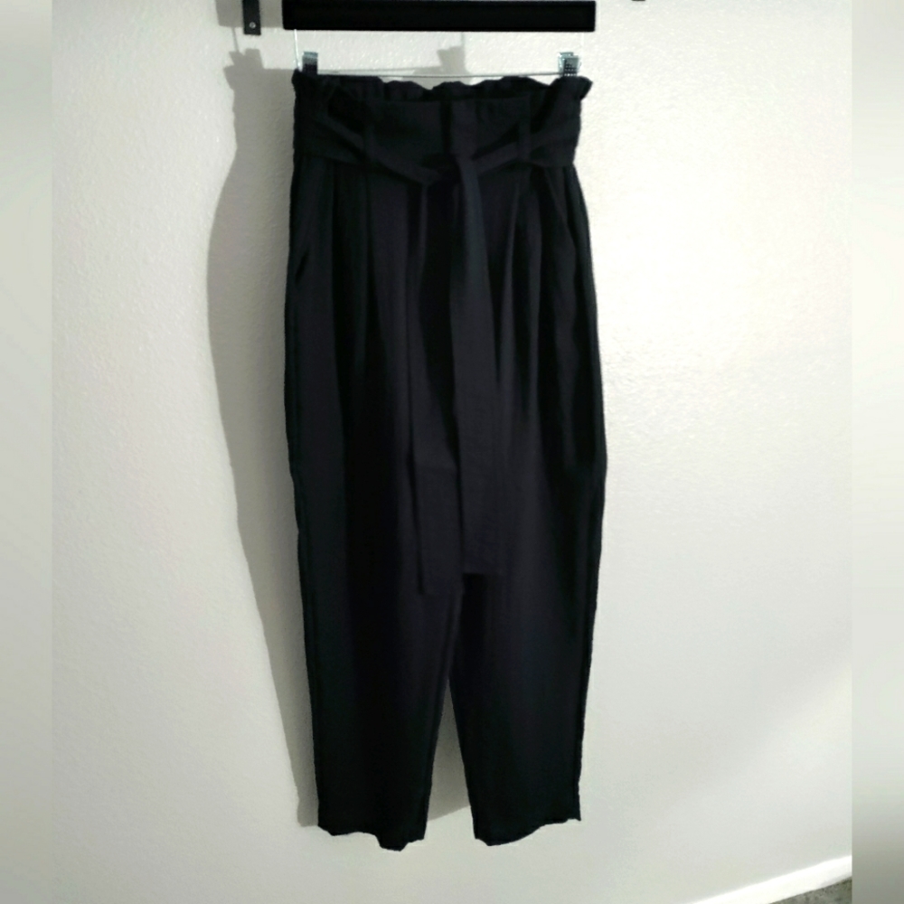 High waisted tapered pants